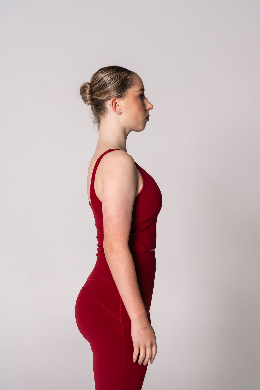 Freya Crop Top - Crimson