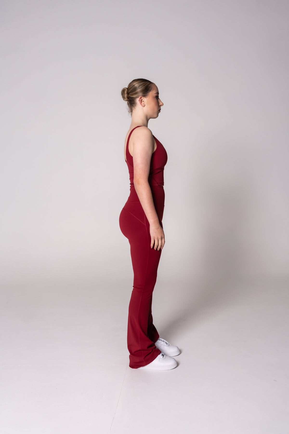Freya Flare Pants - Crimson