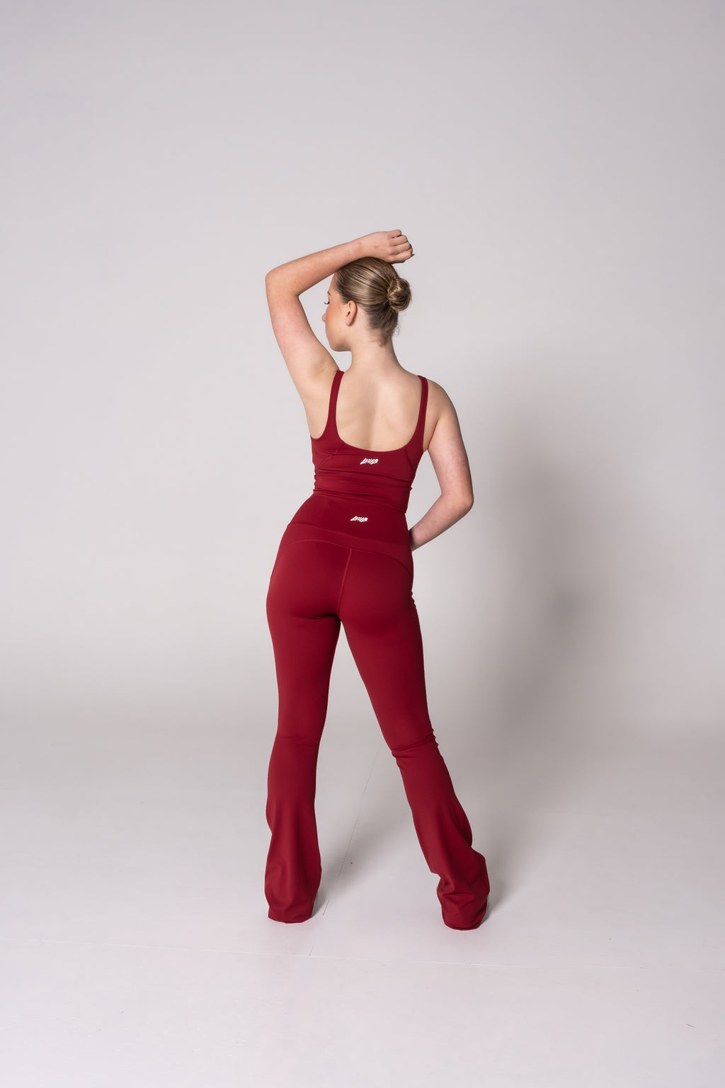 Freya Flare Pants - Crimson