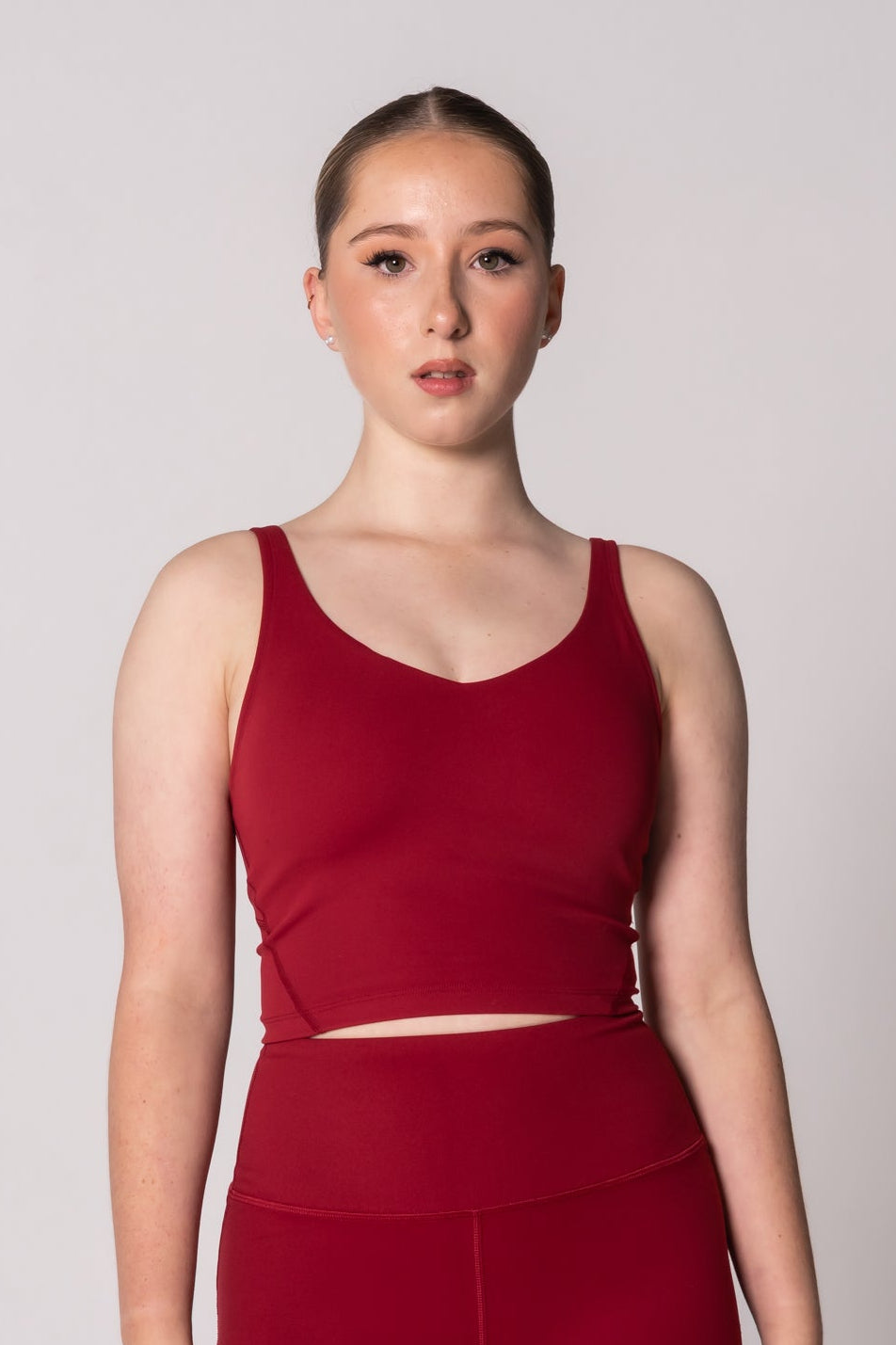 Freya Crop Top - Crimson